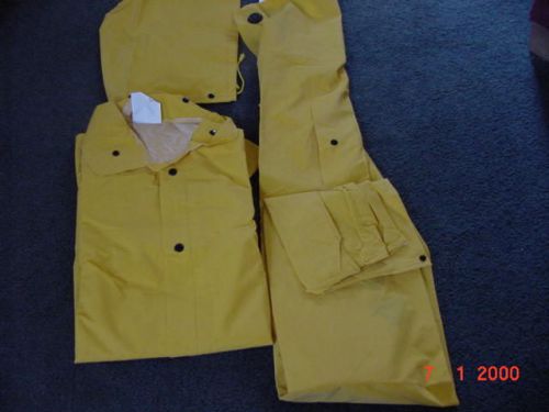 River city protective wear rain suit classic #230j sz x4 overalls &amp; hood jacket for sale