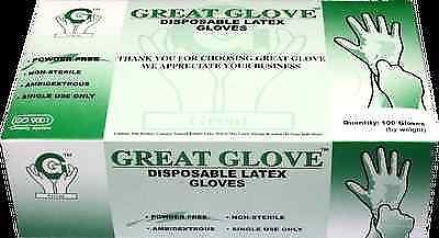 Great Gloves Latex Powder Free Medium Size ( 100 PC )