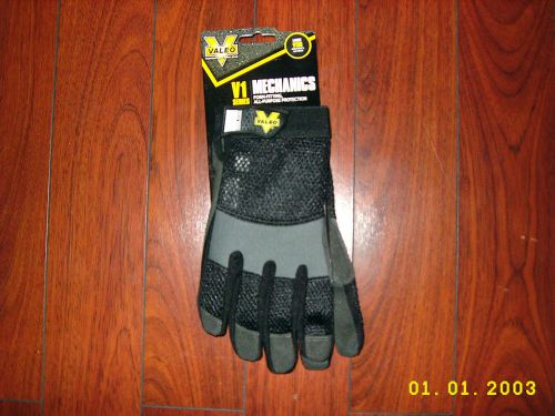 Valeo Mechanics Utility Full Finger Gloves LARGE gray/black V1 SERIES QUICK FIT