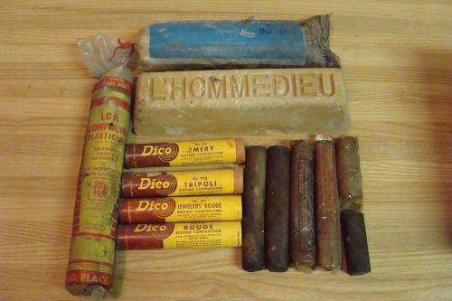 Vintage L&#039;Hommedieu Dico KirbyLea &amp; others Buffing Compound   Lot