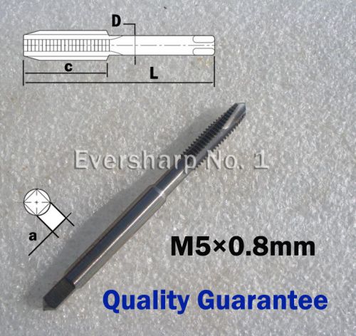 1pcs HSS Strengthing Shank Spiral Point Right Hand Machine Tap M5 Pitch 0.8mm