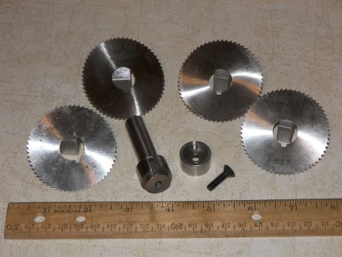 5/8&#034;  slitting saw arbor &amp; 4x  blades    all new!!! for sale