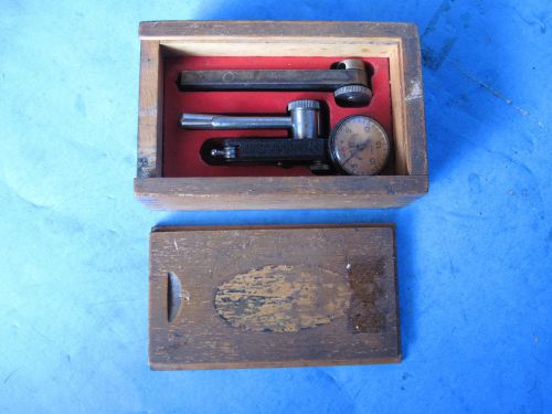 Vintage Micro Master No.V-39 Dial Indicator Set With Dovetail Wood Box Hand Tool