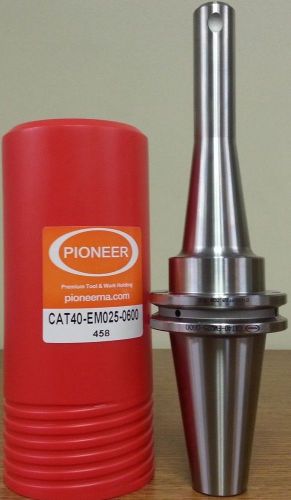 Hpi pioneer cat40 1/4  end mill holder 6.00&#034; coolant thru din ad/b jet **new** for sale