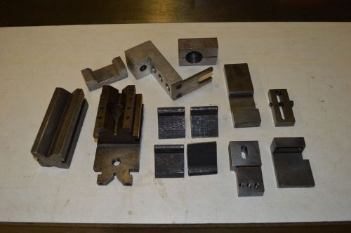 Lot of miscellaneous machinist set-up blocks, v-blocks, fixtures
