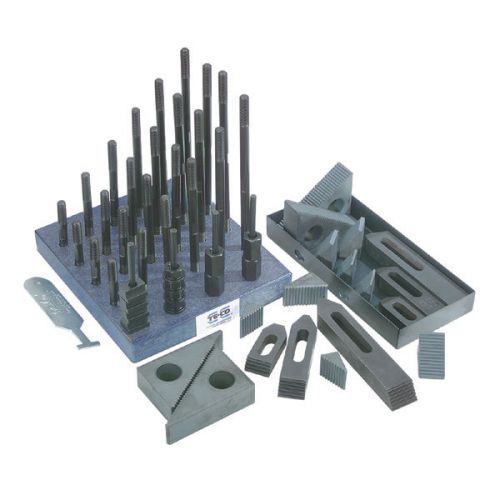 Te-co 50 piece deluxe clamping set style:standard stud size:1/2&#034;-13 t-slot:5/8&#034; for sale