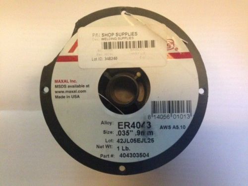 Maxal mig aluminum welding wire  er4043 size  .035&#034;/0.9mm  1 lb spool for sale