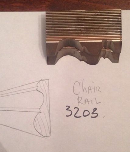 Lot 3203 Chair Rail  Moulding Weinig / WKW Corrugated Knives Shaper Moulder