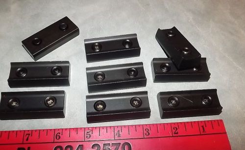 Lot of 9, LEITZ Tooling, Harden Steel Clamping Wedges 2.25x1x0.5&#034; with Screws