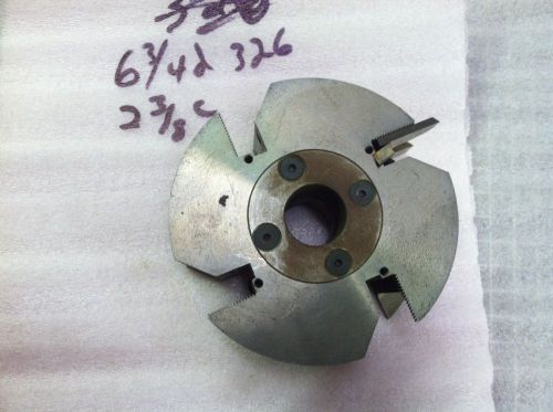 1-1/4 b 2-3/8 cut 6.75 dia 326 Shaper cutter Carbide/steel insert bull nose edge