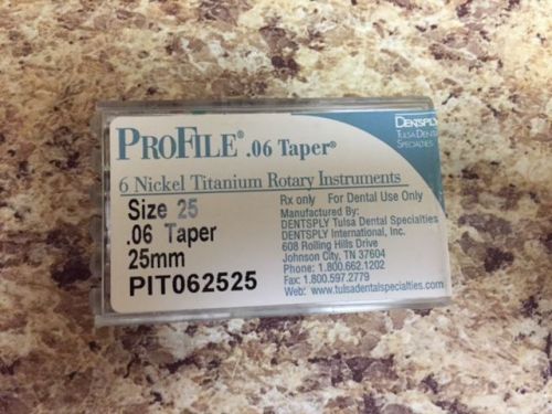 Dentsply ProFile Size 25 Taper 0.06 25 mm