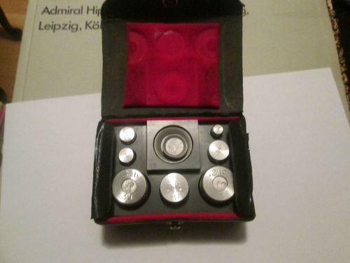11 Piece Cased Set Of Precision Scale and Callibration  Weights