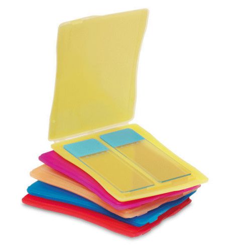 Side-by-Side 2-Place Slide Mailers  3.66&#034;L x 2.68&#034;W x 0.2&#034;H - Assorted Colors...
