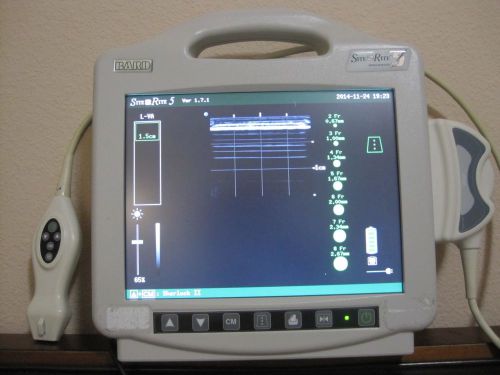 Bard site rite 5 sonogram machine vascular access &amp; probe with ac power supply for sale