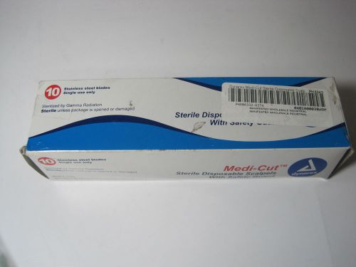 Dynarex medi-cut sterile steel blade disposable scalpel #10 lot of 10 nib for sale