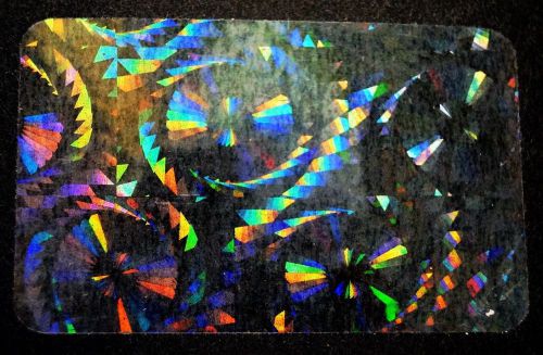 Hologram pinwheel overlays overlay inkjet teslin id cards - lot of 25 for sale