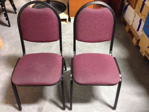 Lot of Ten Paded Stacking Chairs - Nice condition