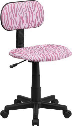 Flash Furniture Pink Chair Zebra Computer Desk Task Office Home Adults XMAS Gift