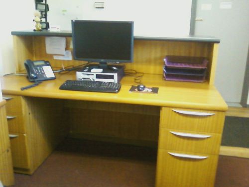 Office Furniture Two Desk Set w/ 2 lateral files