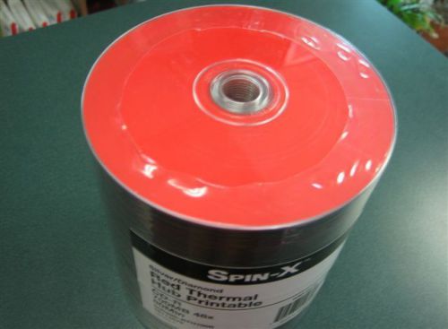 500 PRODISC SPIN-X CD CD-R RED THERMAL HUB PRINTABLE