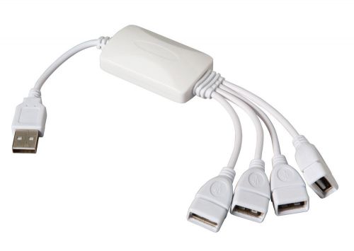 Miles Kimball 4-Port USB Hub, White 