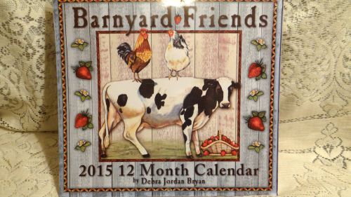 New Barnyard Friends by Debra Jordan Bryan 12-Month Wall Calendar Cow Chicken +