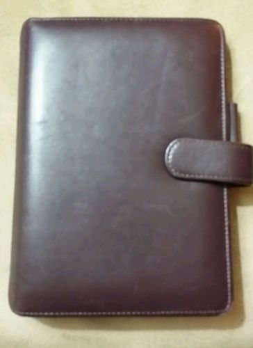 GENUINE LEATHER Franklin Quest Planner Pocket Size 1&#034; Organizer MADE IN USA****