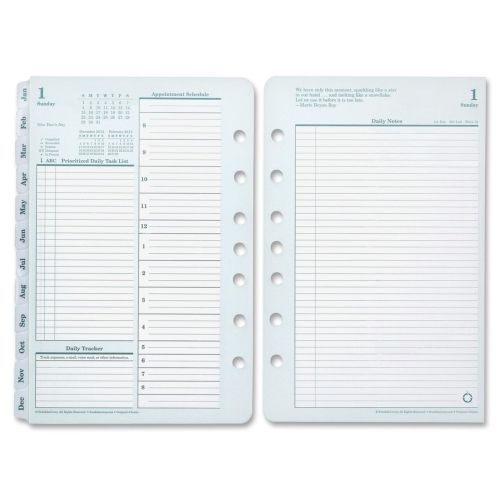 2015 Franklin Covey Classic Planner Refill - Daily - 5.50&#034; x 8.50&#034; - 1 Year