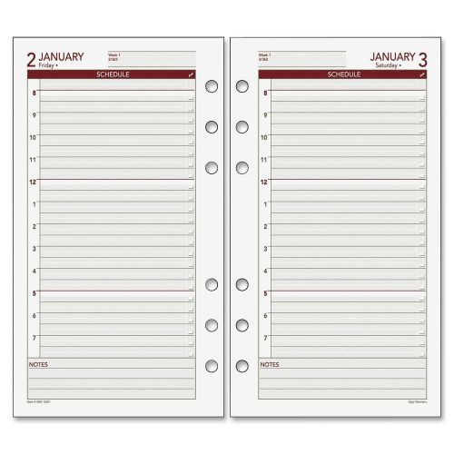 Day runner express daily planning pages 6-hole punched refill pages for sale