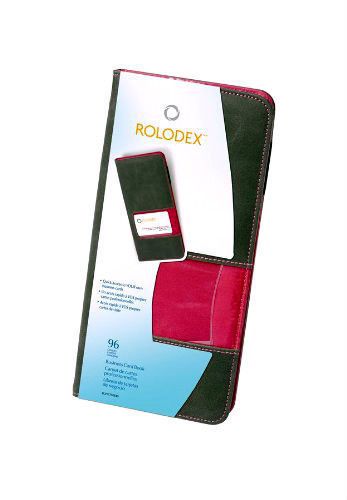 Rolodex Brown with Pink 96 Business Card Book  SLV11752540 - FREE SHIPPING