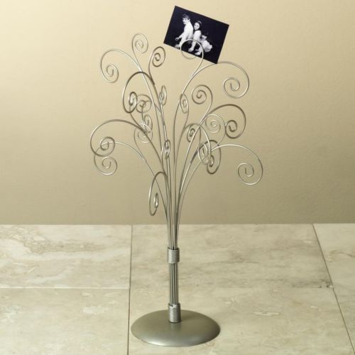16&#034; Silver Toned Photo Tree / Jewelry Holder