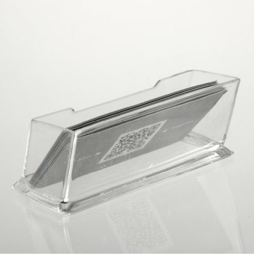Clear desktop business card holder display stand acrylic plastic desk shelf uk for sale