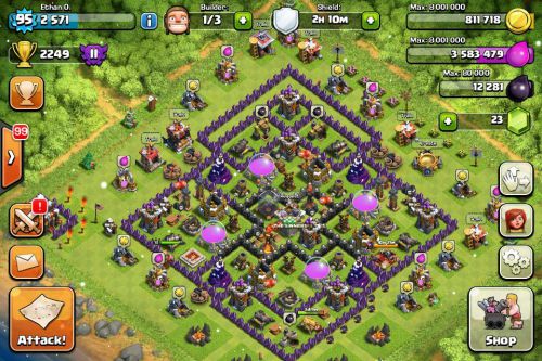 Paper clips with free clash of Clans account ios lvl 95
