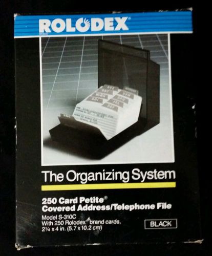 Rolodex S-310C 250 Card Petite Covered Address/Telephone File New in Box