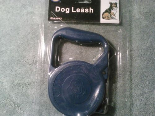 New Blue Automatic 10&#039; Dog Leash retractable