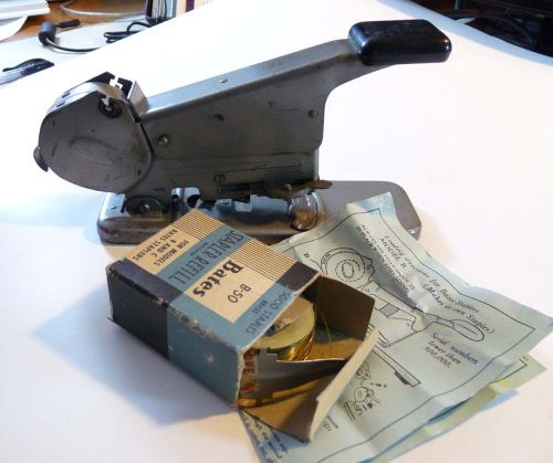 Bates Model B stapler and refill in orig. box w/ instructions (not the stapler)