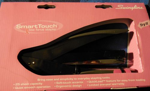 Swingline SmartTouch Pink Ribbon Stapler, Black/Pink