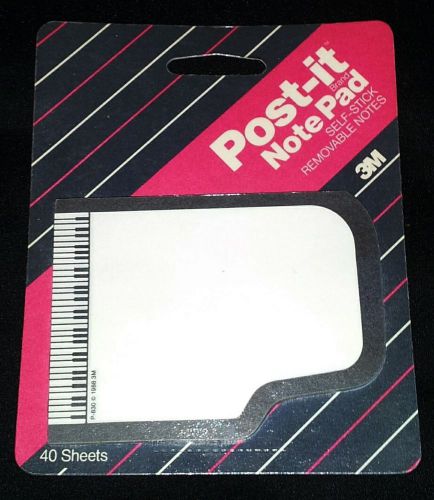 NEW! VINTAGE 1987 3M WHITE GRAND PIANO POST-IT NOTES 40 SHEETS MADE IN USA