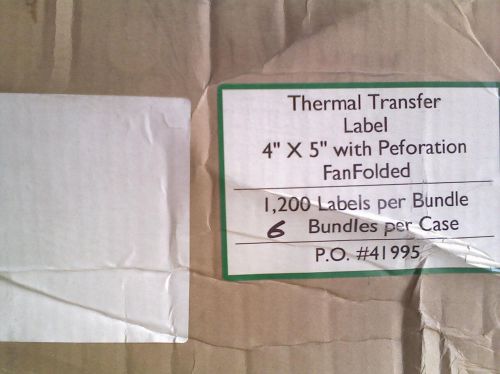 Labels - 4x5&#034; thermal transfer adhesive (25000) for sale