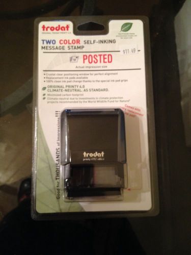 Trodat Two Colir Self- Inking Message Stamp