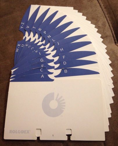 Set of ROLODEX A-Z Index Tabs, 3&#034; x 5&#034;, 24 Card / Pack - AG35J