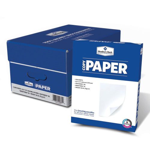 Copy Paper Printing Letter White 8 1/2 x 11 10 Reams Case 5000 Sheet 92 Bright