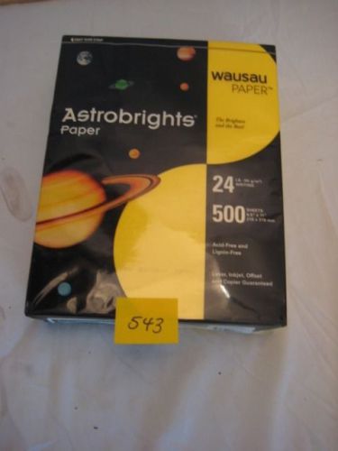 Wausau Paper Astrobrights Colored Paper - 500/Pk-Solar yellow-8.5&#034;x11&#034;
