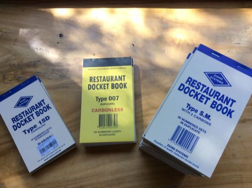Zions Restaurant Docket Books Duplicate