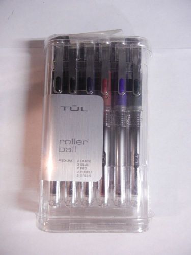 Tul Rectractable Ballpoint Pens Medium Smooth Ink 12 Pack (Multi Color) (K261)
