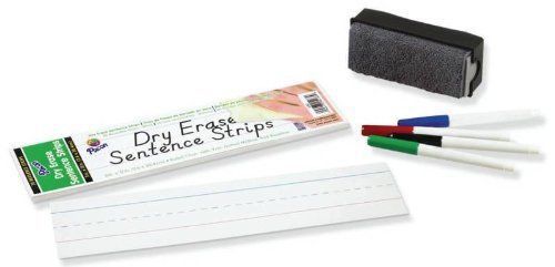 Pacon 5187 Dry Erase Sentence Strips, 12 X 3, White, 30 Per Pack
