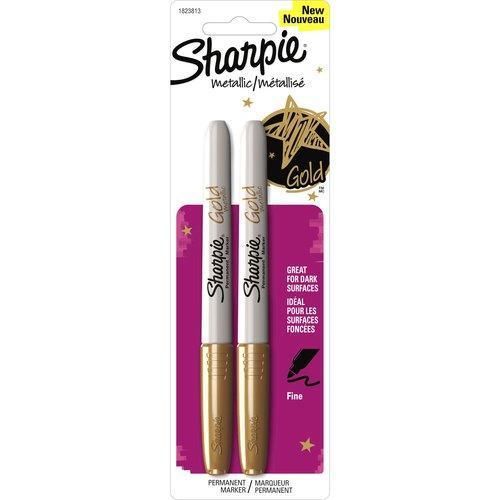 Sharpie Markers Metallic Gold Sharpie Fine Point Metallic Gold 2Pack 1823813