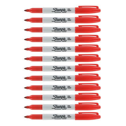 48 SHARPIE RED FINE POINT PERMANENT MARKERS