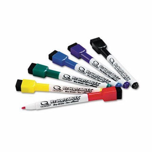 Quartet Dry Erase Mini-Markers, Fine Point, 6 Colors, 6/Set (QRT51659312)