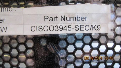 CISCO  3945 - SEC / K9